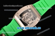 Richard Mille RM 038 Asia Automatic Steel Case with Skeleton Dial and Green Inner Bezel