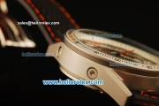 Tag Heuer Carrera Chronograph Quartz Steel Case with Grey Grid Dial and Black Leather Strap