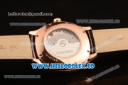 Cartier Drive de Cartier Asia Automatic Rose Gold Case with White Dial and Brown Leather Strap (AAAF)