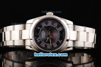 Rolex Air King Swiss ETA 2836 Automatic Movement Full Steel with Blue Dial and Red Numeral Marker