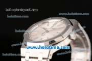 Audemars Piguet Royal Oak Swiss ETA 2824 Automatic Full Steel with Sitck Markers and White Dial - 1:1 Original Best Version