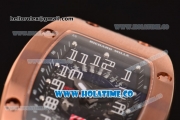 Richard Mille RM 007 Miyota 9015 Automatic Rose Gold Case with Skeleton Dial and White Arabic Numeral Markers (K)