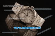 Audemars Piguet Royal Oak Clone AP Calibre 3120 Automatic Steel Case with White Dial and Steel Bracelet (EF)