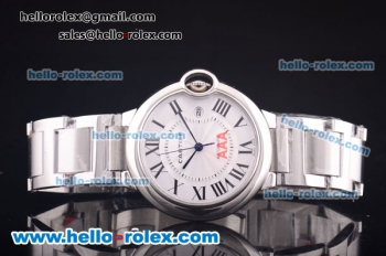 Cartier Ballon Bleu De Cartier Automatic Full Steel with White Dial and Roman Markers-ETA Coating