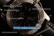 Breitling Colt II Swiss ETA 2824 Automatic Steel Case with Black Dial and Black Leather Strap (AAAF)