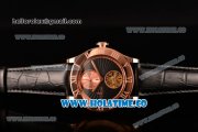 Corum Heritage Romvlvs Two Time Zone Tourbillon Asia Automatic Rose Gold Case with Black Dial and Roman Numeral Markers