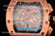 Richard Mille RM005 FM Asia Automatic Rose Gold Case with Skeleton Dial and Black Inner Bezel