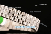 Rolex Day Date Asia 2813 Automatic Steel Case with Diamond/Steel Strap Diamond Bezel and Diamond Dial