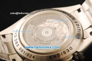 Rolex Daytona Chronograph Swiss Valjoux 7750 Automatic Movement White Dial with PVD Bezel and Steel Strap