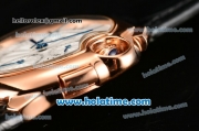 Cartier Ballon Bleu De Medium Chrono Miyota Quartz Rose Gold Case with White Dial and Roman Numeral Markers