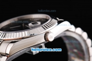 Rolex Datejust II Oyster Perpetual Automatic Movement Black Dial with Silver Rome Numeral Marker and SS Strap