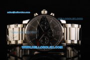 MontBlanc Timewalker Swiss Valjoux 7750 Automatic Movement Full Steel with Black Dial and Arabic Numeral/Stick Markers