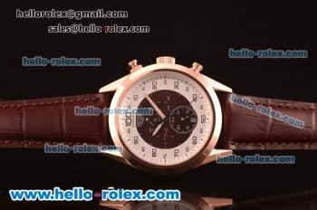 Tag Heuer Mikrograph Asia Automatic Rose Gold Case with Brown/White Dial