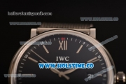 IWC Portofino Automatic Miyota 9015 Automatic Full Steel with Black Dial and Silver Stick Markers