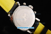 Ferrari California Automatic Movement Black Dial with Numeral Markers and Yellow Second Hand