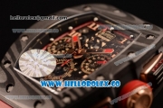 Richard Mille RM 11-02 Swiss Valjoux 7750 Automatic Carbon Fiber Case with Skeleton Dial and Red Rubber Strap