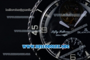 Blancpain Fifty Fathoms Tourbillon 8 Jours Power Reserve Swiss Tourbillon Automatic Steel Case with Black Dial and Black Leather/Nylon Strap