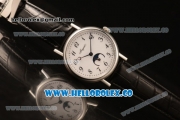 Breguet Classique Miyota 9015 Automatic Steel Case with White Dial Black Leather Strap and Arabic Numeral Markers