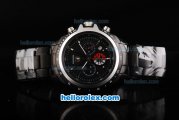 Tag Heuer Carrera Quartz Movement PVD Case with Black Dial