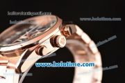 Tag Heuer Mikrograph Chrono Miyota OS10 Quartz Full Rose Gold with Black Dial and Arabic Numeral Markers