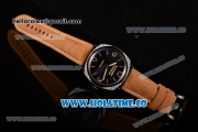 Panerai PAM 604 Radiomir Firenze 3 Days Asia 6497 Manual Winding PVD Case with Black Dial and Brown Leather Strap - Stick/Arabic Numeral Markers