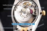 Rolex Datejust Clone Rolex 3135 Automatic Two Tone Case/Bracelet with Blue Dial and Stick Markers (BP)