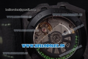 Linde Werdelin Spidolite II Tech Gold Swiss Valjoux 7750 Automatic Forge Carbon Case with Skeleton Dial Black Leather Strap and Stick Markers