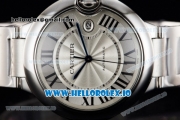 Cartier Ballon Bleu De Large Miyota 9015 Automatic Steel Case/Bracelet White Dial With Roman Numeral Markers(JF)