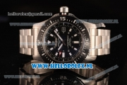 Breitling SuperOcean 2824 Auto Steel Case with Black Dial and Steel Bracelet - 1:1 Origianl (GF)