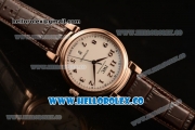 IWC Da Vinci Swiss ETA 2892 Automatic Steel Case with White Dial Arabic Numeral Markers and Genuine Leather Strap