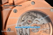 Audemars Piguet Royal Oak Swiss ETA 2824 Automatic Full Rose Gold with Sitck Markers and Black Dial - 1:1 Original