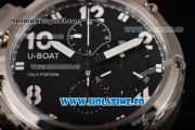 U-Boat U-51 Chimera Watch Limited Edition Chrono Miyota Quartz Steel Case with Black Dial and White Arabic Numeral Markers