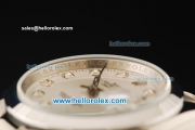 Rolex Datejust Oyster Perpetual Automatic with White Dial and Diamond Marking-Small Calendar