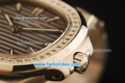 Patek Philippe Nautilus Swiss ETA 2824 Automatic Steel Case with Diamond Bezel and Grey Dial-Steel Strap 1:1 Original