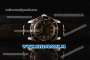 Rolex Submariner Vintage Asia 2813 Automatic Steel Case with Black Dial Dot Markers and Black Nylon Strap