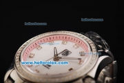 Tag Heuer Link 200 Meters Swiss Quartz Movement Steel Case with White Dial and Diamond Markers/Bezel-Lady Model