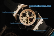 Audemars Piguet Royal Oak Offshore Chronograph Swiss Valjoux 7750 Automatic Movement Steel Case with Black Bezel and Black Rubber Strap