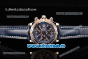 Breitling Chronomat Evolution Swiss Valjoux 7750 Automatic Steel Case with Blue Dial and Silver Stick Markers (BP)