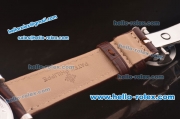 Patek Philippe Skeleton Tourbillon SM Phase Automatic Steel Case Brown Leather Strap