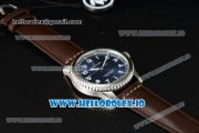 Breitling Navitimer 8 Swiss ETA 2824 Automatic Steel Case Blue Dial With Arabic Numeral Markers Brown Leather Strap(ZF)