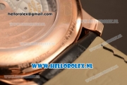 Girard Perregaux 1966 9015 Auto Rose Gold Case with Black Dial and Black Leather Strap