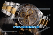 Rolex Daytona Clone Rolex 4130 Automatic Steel Case with Grey Dial Two Tone Bracelet Stick Markers (EF)