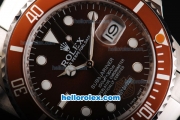 Rolex Submariner Swiss ETA 2836 Automatic Movement Full Steel with Brown Dial and Brown Bezel