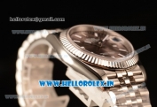 Rolex Datejust 37mm Swiss ETA 2836 Automatic Steel Case with Jubilee Steel Bezel Grey Dial Steel Strap