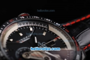 Tag Heuer Carrera 36 Chronograph Miyota Quartz Movement PVD Swiss Coating Case with Black Dial and Silver Stick Markers