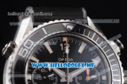 Omega Seamaster Planet Ocean Chronograph Swiss Valjoux 7750 Automatic Steel Case with Black Dial and Stick Markers Black Nylon Strap (EF)