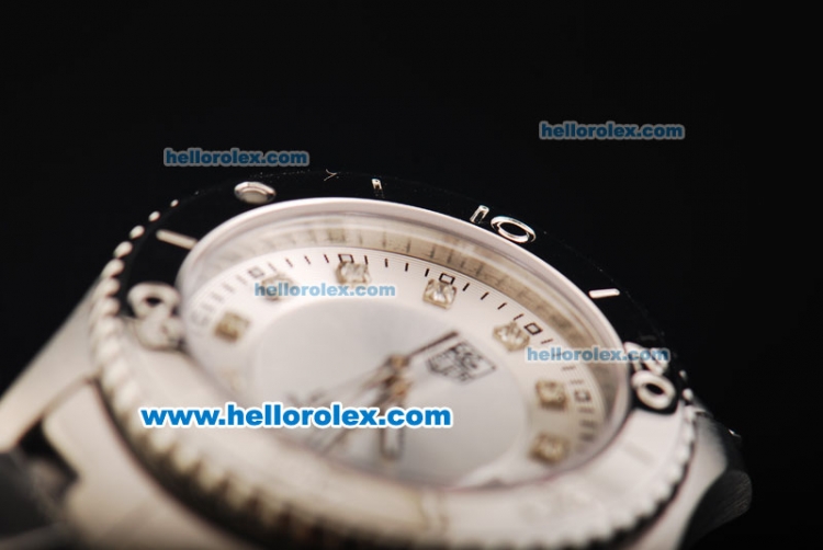 Tag Heuer Link 200 Meters Original Swiss Quartz Movement Full Steel White Dial and Diamond Markers-Lady Model - Click Image to Close