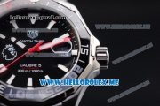 Tag Heuer Aquaracer Calibre 5 Match Timer Premier League Special Edition Miyota Quartz Stainless Steel Case/Bracelet with Black Dial and Stick Markers