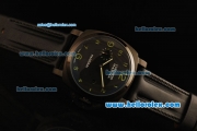 Panerai Luminor Marina PAM 386 Automatic Movement PVD Case with Black Dial and Green Arabic Numeral Markers