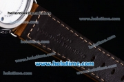 Panerai Radiomir 1940 PAM521 Clone P.3000 Manual Winding Steel Case with Black Dial and Brown Leather Strap